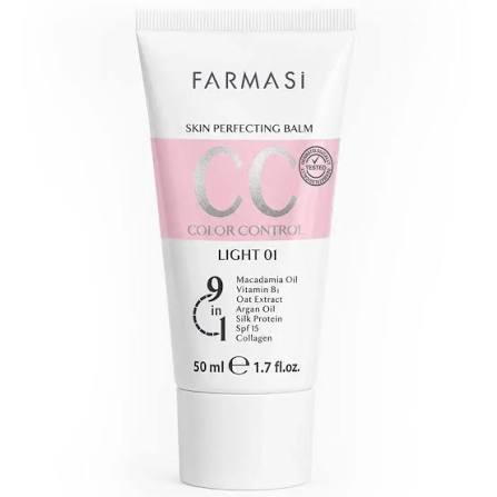 کرم پودر CC فارماسی، مرطوب کننده صورت با SPF 15، مات، شماره 01