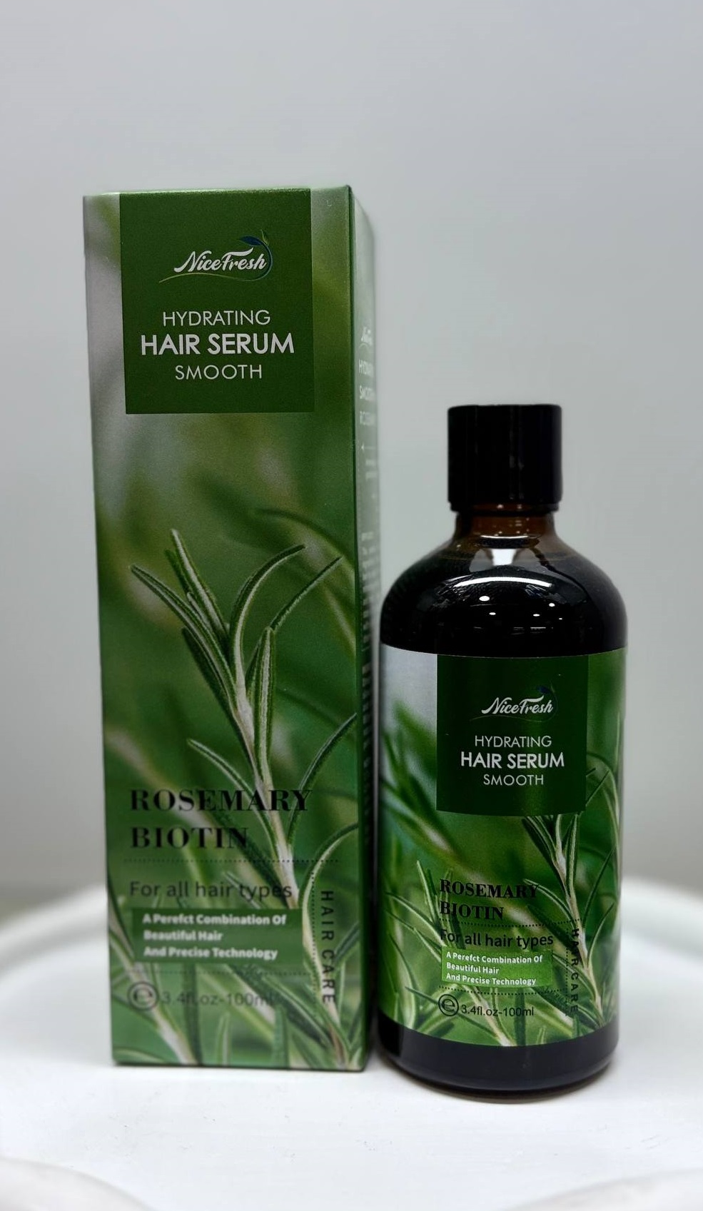 سرم آبرسان مو با رایحه رزماری و بیوتین نایس فرش